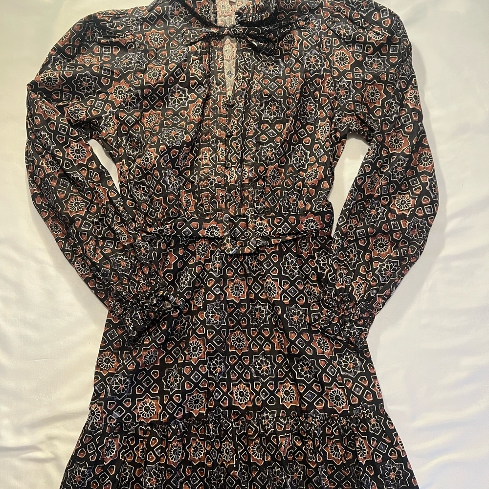 Walter Baker Black and Pink Geometric Dress